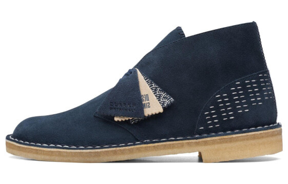 clarks Desert Boot 绒面革刺绣品牌标志保暖短靴 男款 海军蓝 / Ботинки Clarks Desert Boot 26169154