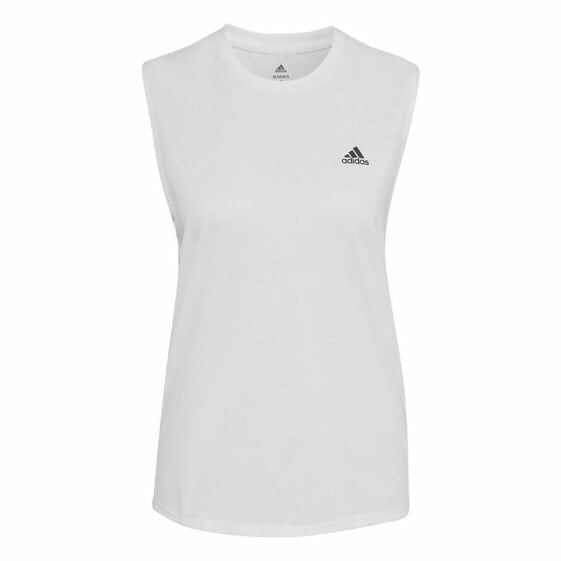 Футболка женская Adidas без рукавов Muscle Run Icons Белая