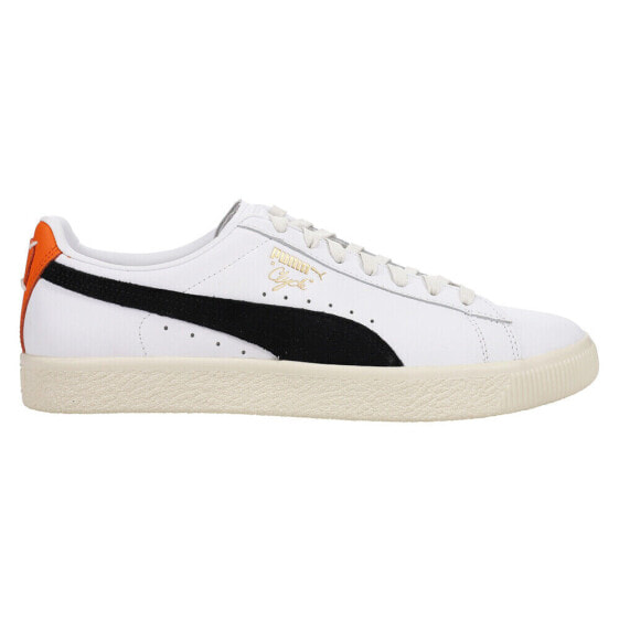 Puma Clyde Base L Lace Up Mens White Sneakers Casual Shoes 39941301