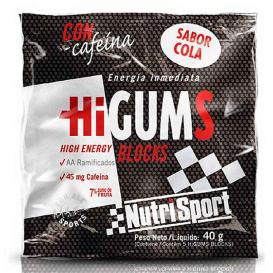 Энергетические жевательные карамельки Cola Energy Gummies 40г 1 шт Nutrisport HiGums With Caffeine