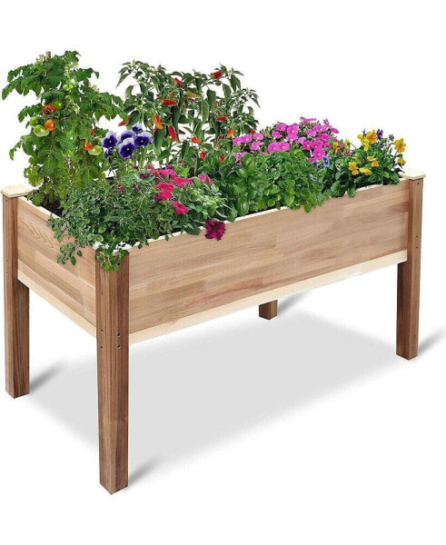 Raised Garden Bed Elevated Herb Planter for Growing Fresh Flower