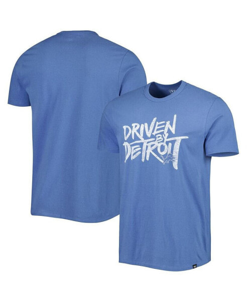 Men's Blue Distressed Detroit Lions Driven by Detroit T-shirt