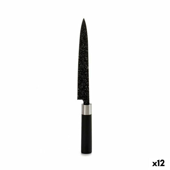 Кухонный нож Кинвара Мраморный 3,5 х 33,3 х 2,2 см Серебристый Чёрный Нержавеющая сталь Пластик (12 штук)