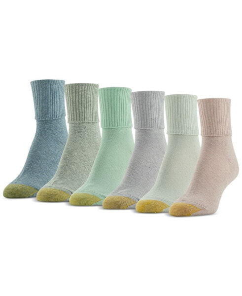 Women's 6-Pack Casual Turn Cuff Socks