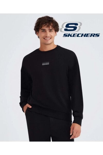 Свитшот Skechers Essential Crew Neck Erkek черный