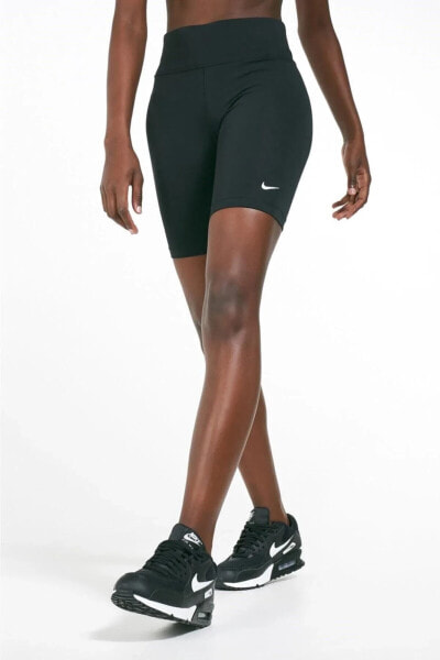 Леггинсы Nike Узкие Fit черные на высокой талии из хлопка и полиэстера