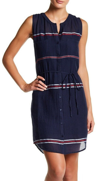 Платье полосатое безрукавка Lucky Brand 241246 Navy/Multi размер X-Small