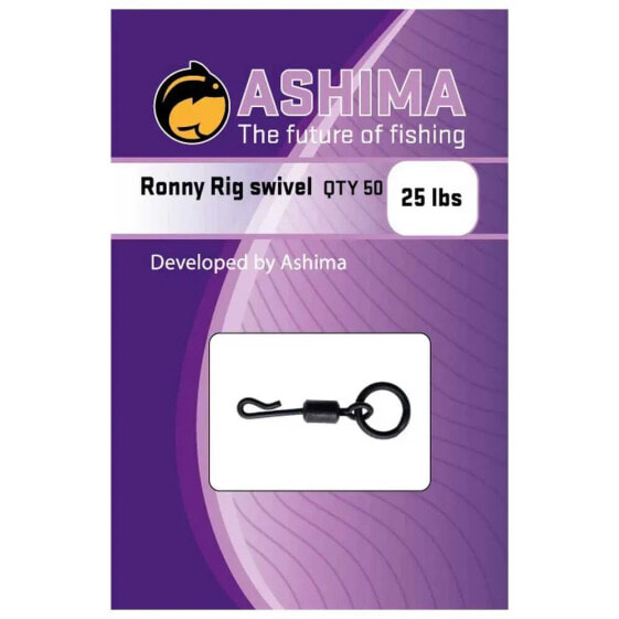 Крутой крючок ASHIMA FISHING Ronny Snap Swivel 50 шт.