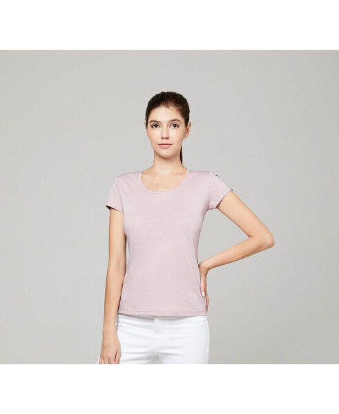 Women's Bellemere Ultra Thin Low Crew Neck Cotton T-shirt