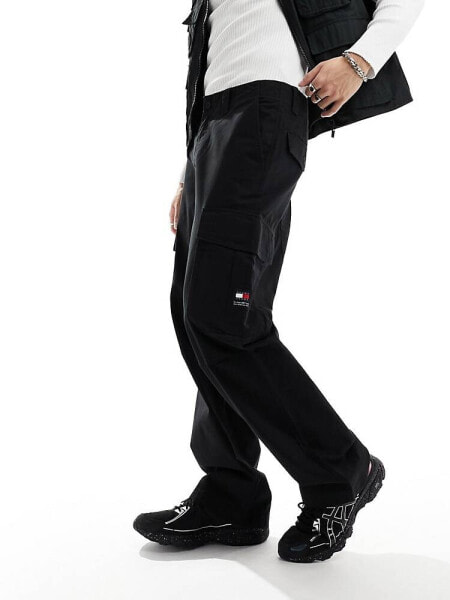 Tommy Jeans Aiden cargo trousers in black