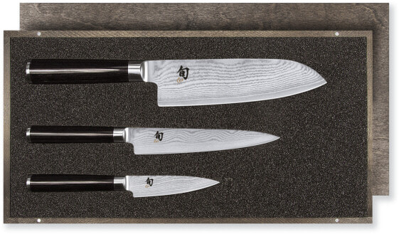 Ножи в наборе для хранения Kai Europe Kai DMS-310 - сталь - дерево - серебристый - черный - дерево