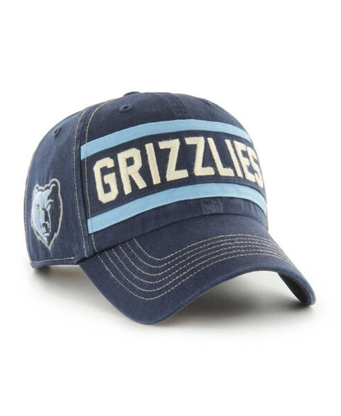 Men's Navy Distressed Memphis Grizzlies Quick Snap Clean Up Adjustable Hat