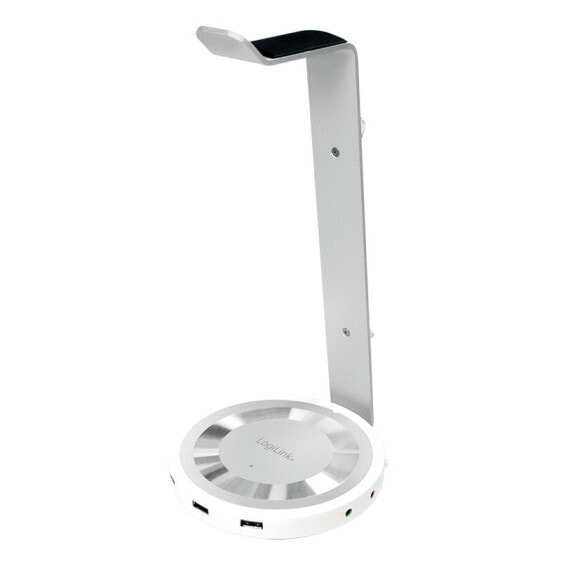 LogiLink UA0304 - Headphone holder - Aluminium - Plastic - 418 g - White