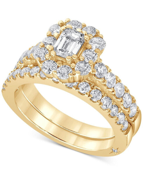 IGI Certified Diamond Bridal Set (2 ct. t.w.) in 18k White, Yellow or Rose Gold