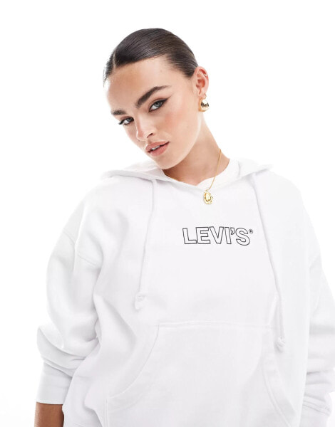 Levi's graphic Rickie hoodie in white