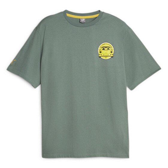 Футболка PUMA Garage Graphic Crew Neck Green