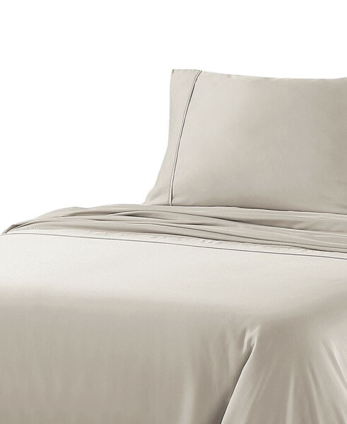 Reverie Cotton Under 200-Thread Count 4 Piece Full Solid Sheet Set