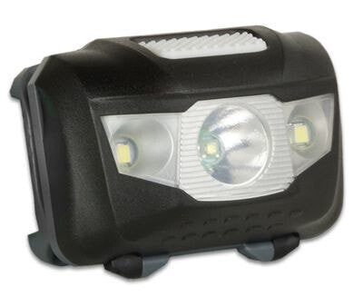 Arcas 307 10010 - Headband flashlight - Black - Plastic - IPX6 - LED - 3 lamp(s)
