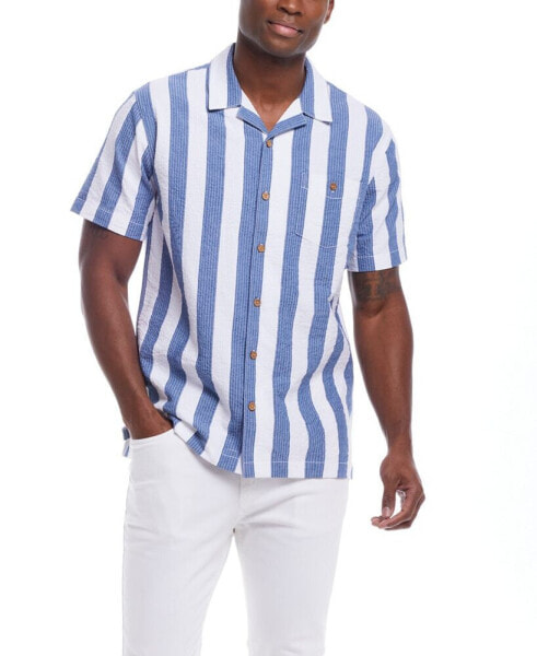 Men's Short Sleeve Cotton Seersucker Shirt