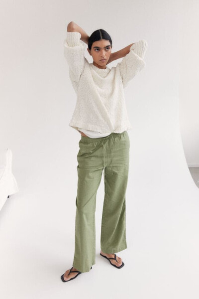 Linen-blend Pants