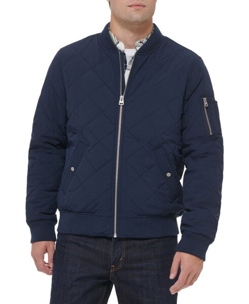 Men's Quilted Fashion Bomber Jacket