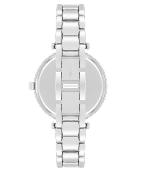 Women's Quartz Silver-Tone Alloy Link Bracelet Watch, 36mm