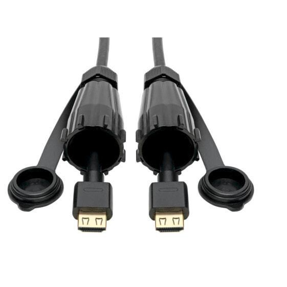 Tripp P569-006-IND2 High-Speed HDMI Cable (M/M) - 4K 60 Hz - HDR - Industrial - IP68 - Hooded Connectors - Black - 6 ft. - 1.83 m - HDMI Type A (Standard) - HDMI Type A (Standard) - 3840 x 2160 pixels - Audio Return Channel (ARC) - Black