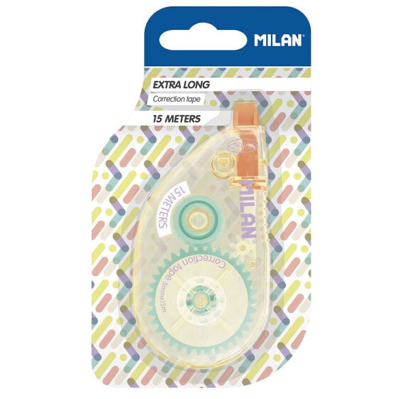 MILAN Blister Pack 5 x15 M Extra Large Correction Tape New Look Series