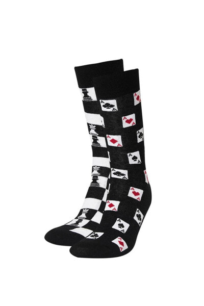Носки defacto Erkek Pattern 2-pack Long Socks
