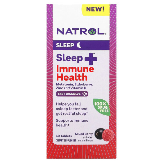 Sleep + Immune Health, Mixed Berry, 60 Tablets
