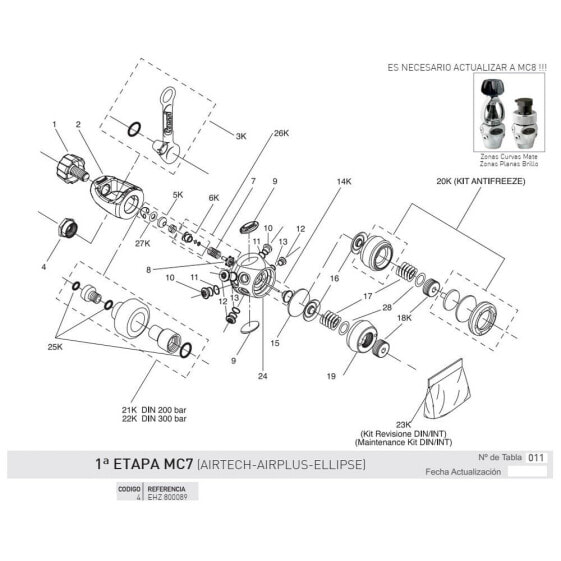 Регулятор вентильный Cressi MC7-MC8 Yoke