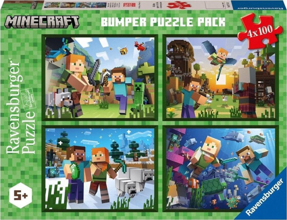 Ravensburger RAV puzzle 4w1 Minecraft 05716