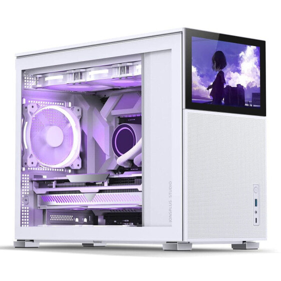 Блок полубашня ATX Galileo Jonsbo D31 MESH WHITE SC Белый LCD-экран