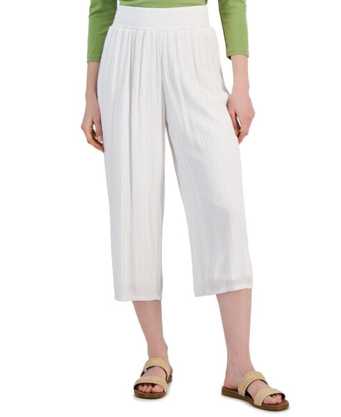 Women's Metallic Gauze Pull-On Capri Pants, Created for Macy's