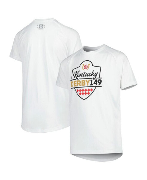 Big Boys White Kentucky Derby 149 Tech Raglan T-shirt