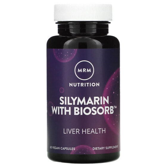 Витамины для здоровья печени MRM Nutrition Silymarin with Biosorb, 60 капсул (веганские)