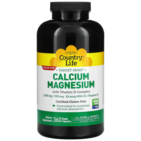 Target-Mins, Calcium Magnesium with Vitamin D Complex, 360 Vegan Capsules