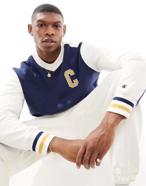 Champion Rochester v-neck sweatshirt in navy