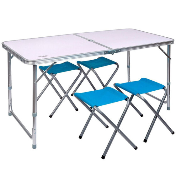 Кемпинговый стол с табуретками AKTIVE 120x60x70 см