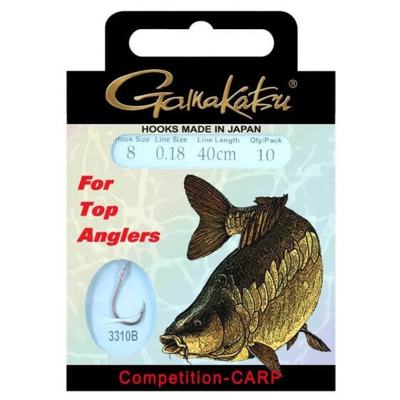 Крючок рыболовный Gamakatsu Carp 3310F Tied Hook 0.220 мм