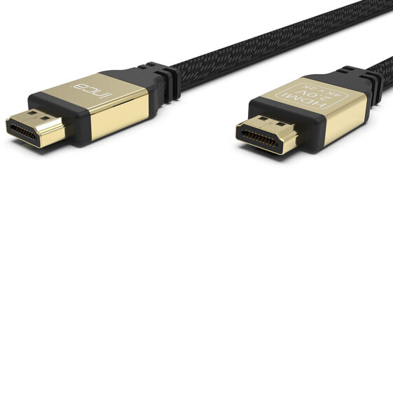 INCA IHD-02 - 2 m - HDMI Type A (Standard) - HDMI Type A (Standard) - 4096 x 2160 pixels - Black - Gold