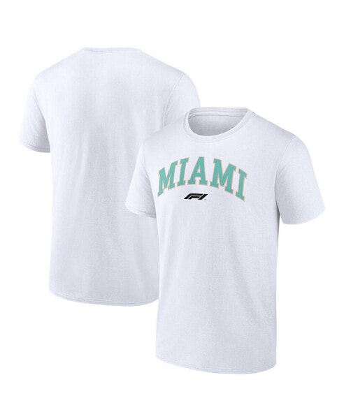 Men's White Formula 1 Miami Grand Prix T-shirt