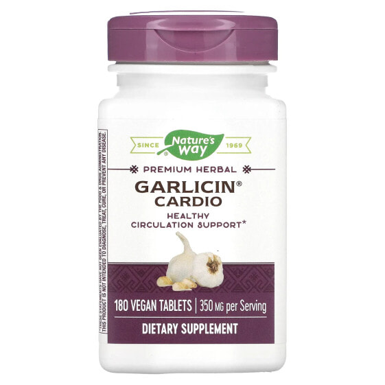 Garlicin Cardio, 350 mg, 180 Vegan Tablets