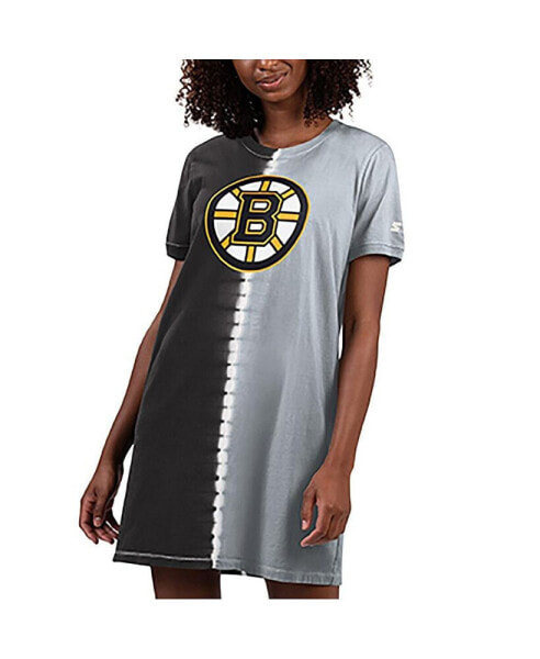 Платье женское Starter черное с эффектом ти-дай Boston Bruins Ace Sneaker Dress