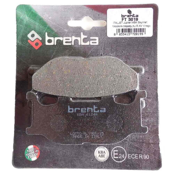 BRENTA MOTO 3019 Rear Organic Brake Pads