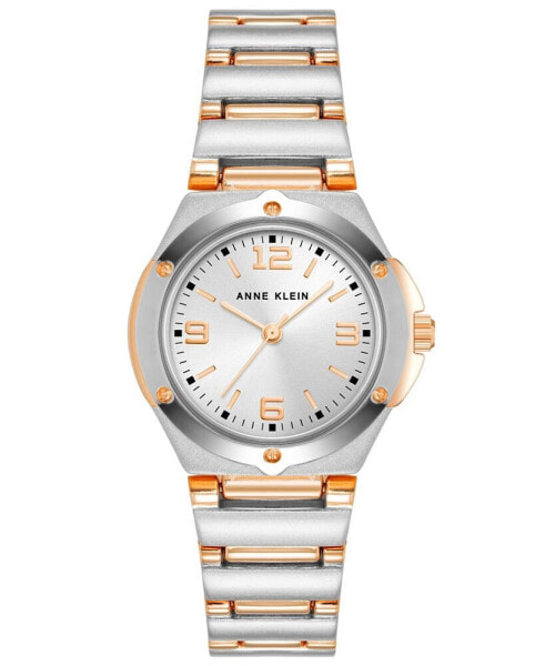 Women's Quartz Silver-Tone and Rose Gold-Tone Alloy Watch, 29mm