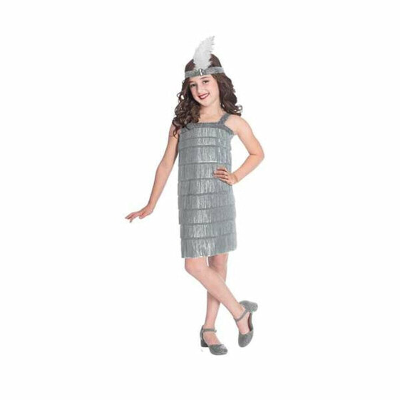 Costume for Children Silver Flapper 8-10 Years Silver (2 Pieces)