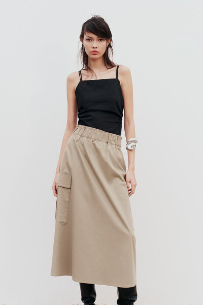 Skirt with maxi elasticated waistband