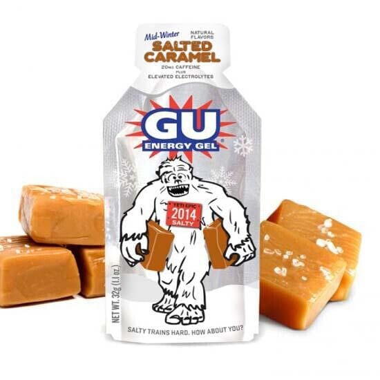 GU Salted 24 Units Caramel Energy Gels Box