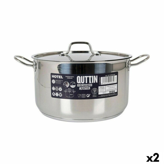 Casserole with Lid Quttin Hotel Steel ø 28 x 16 cm (2 Units)